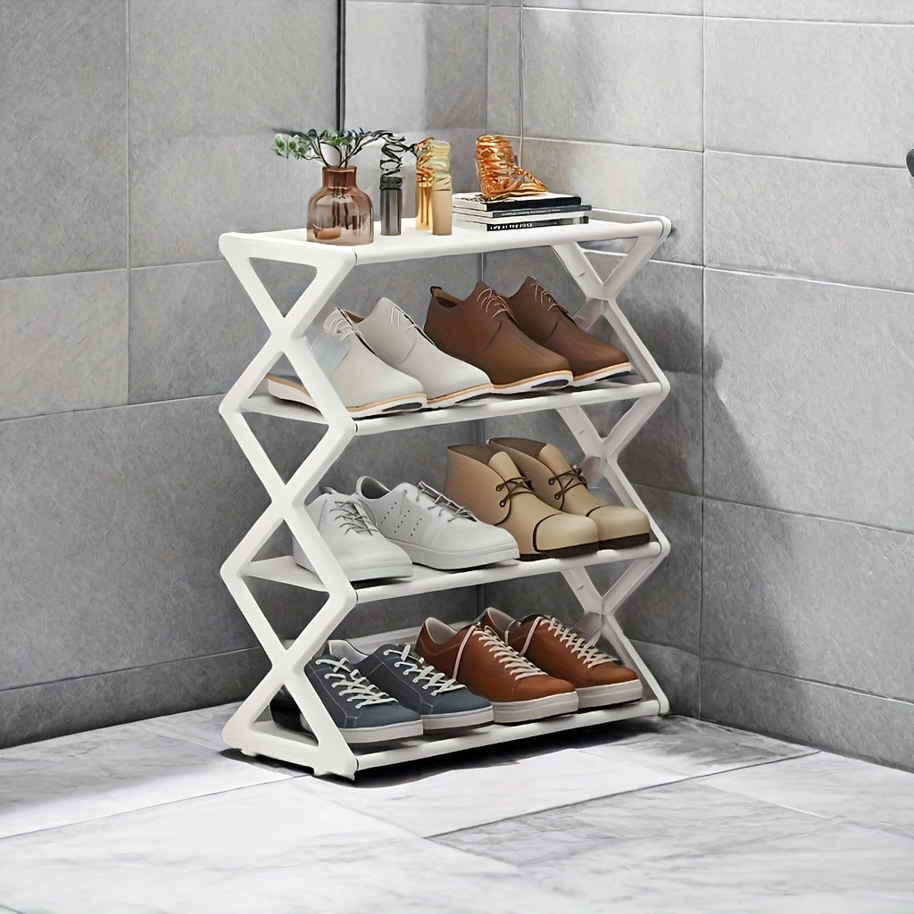 High-quality 4-layer X Shoe Rack and Storage