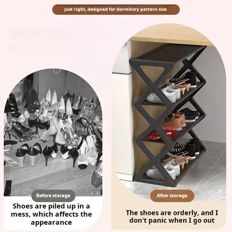 High-quality 4-layer X Shoe Rack and Storage