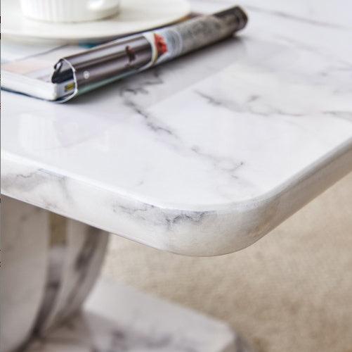 Modern Minimalist Marble Rectangular Coffee Table