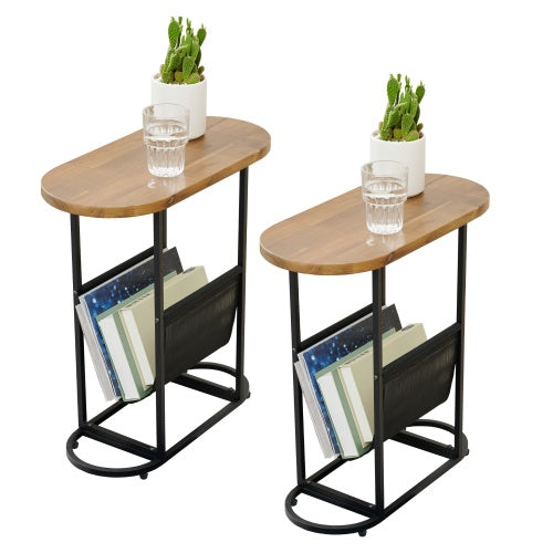 Acacia Oval Side Tables (Set of 2)