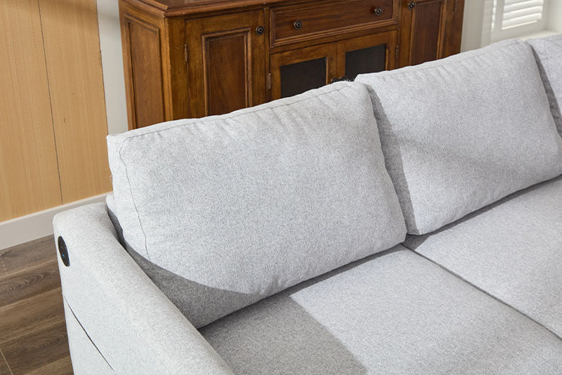 Fabric Comfortable  3 Seater Couch With 2 USB ports