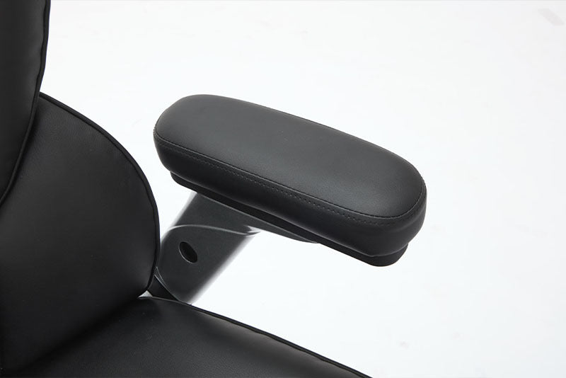 Big And Tall Office Chair 500lbs With Adjustable Lumbar Support, Executive Office Chair With Flip-up Armrest And Wider Seat, Ergonomic Leather Chair