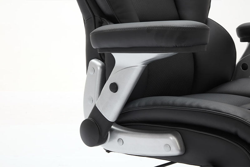 Big And Tall Office Chair 500lbs With Adjustable Lumbar Support, Executive Office Chair With Flip-up Armrest And Wider Seat, Ergonomic Leather Chair