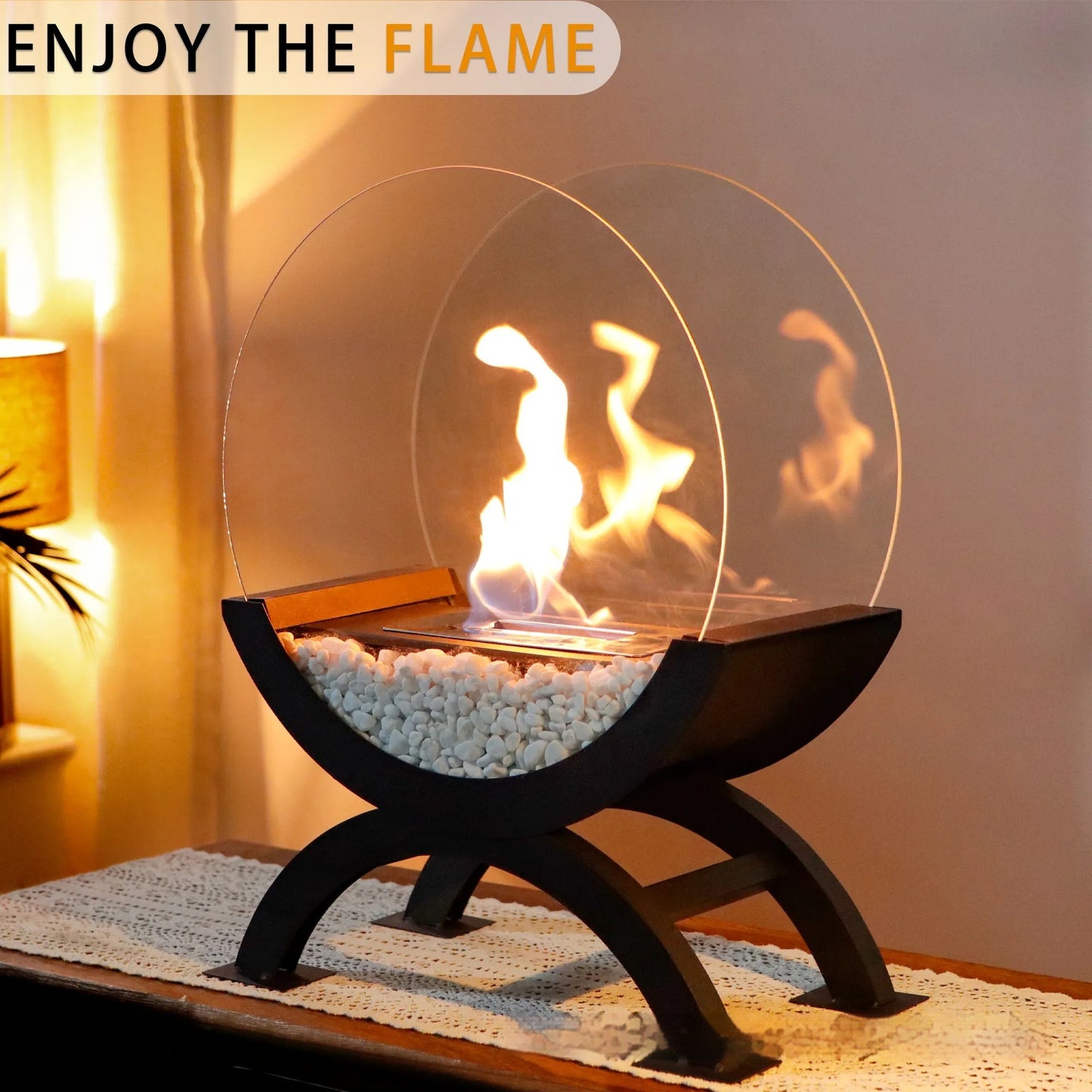 Indoor Desktop Alcohol Fireplace Lamp