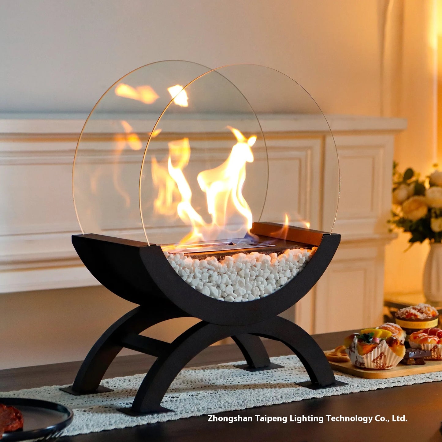 Indoor Desktop Alcohol Fireplace Lamp
